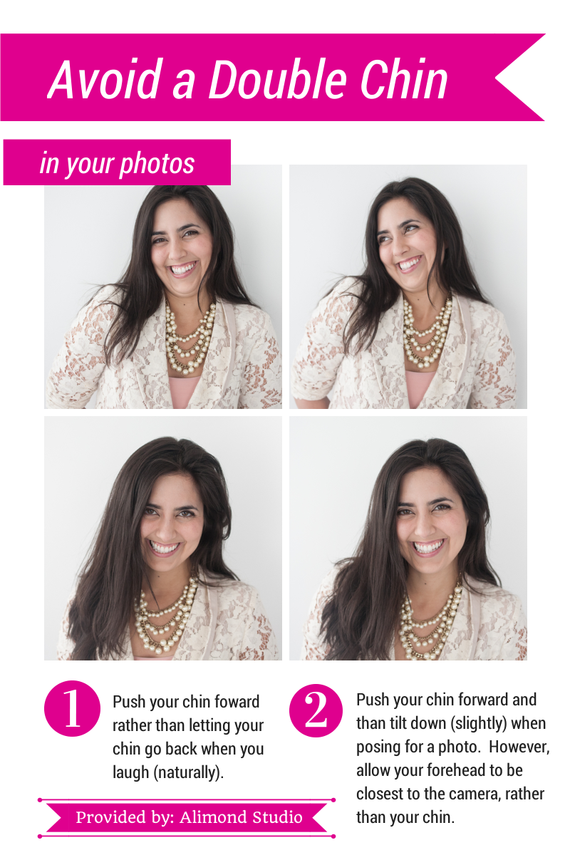 How to avoid a double chin in photographs